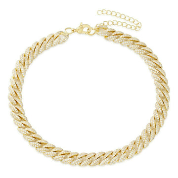 10mm Iced Miami Cuban Link Choker Chain