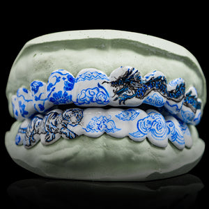 Hand Painted Fine China Porcelain Themed Grillz
